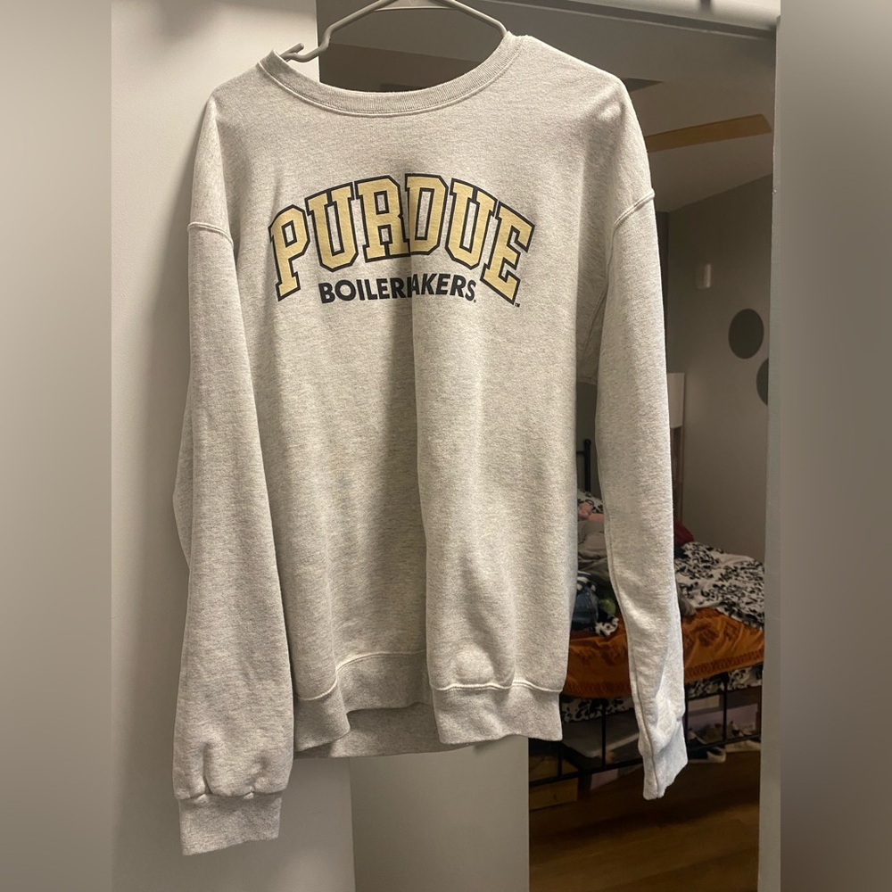 Gray Purdue Boilermakers Crewneck worn once